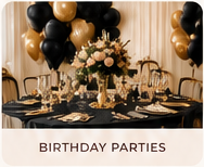 Birthday party styling